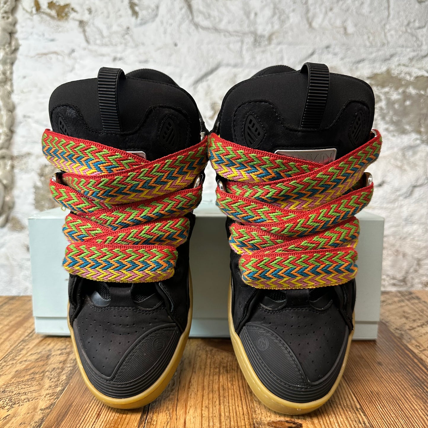 Lanvin Curb Multicolor Lace Black Sneaker Sz 10 (43)