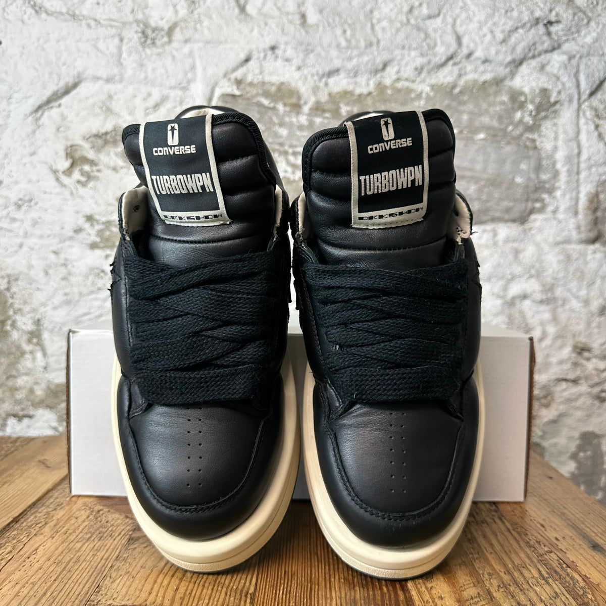 Rick Owens TurboWPN Low Black Milk Sneaker Sz 8