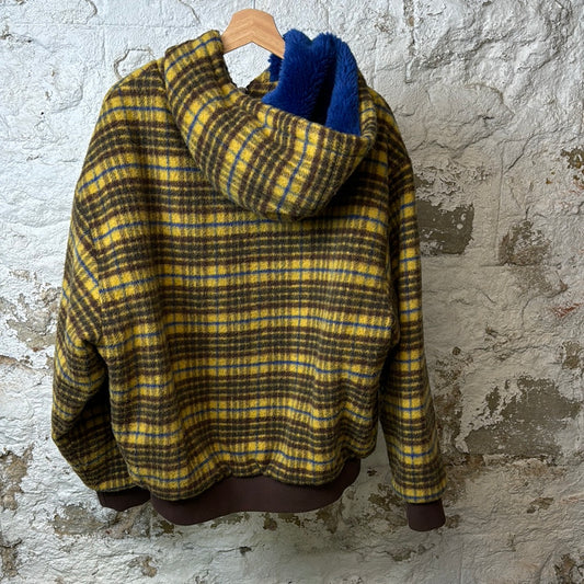 Supreme Yellow Plaid Work Jacket Sz XL
