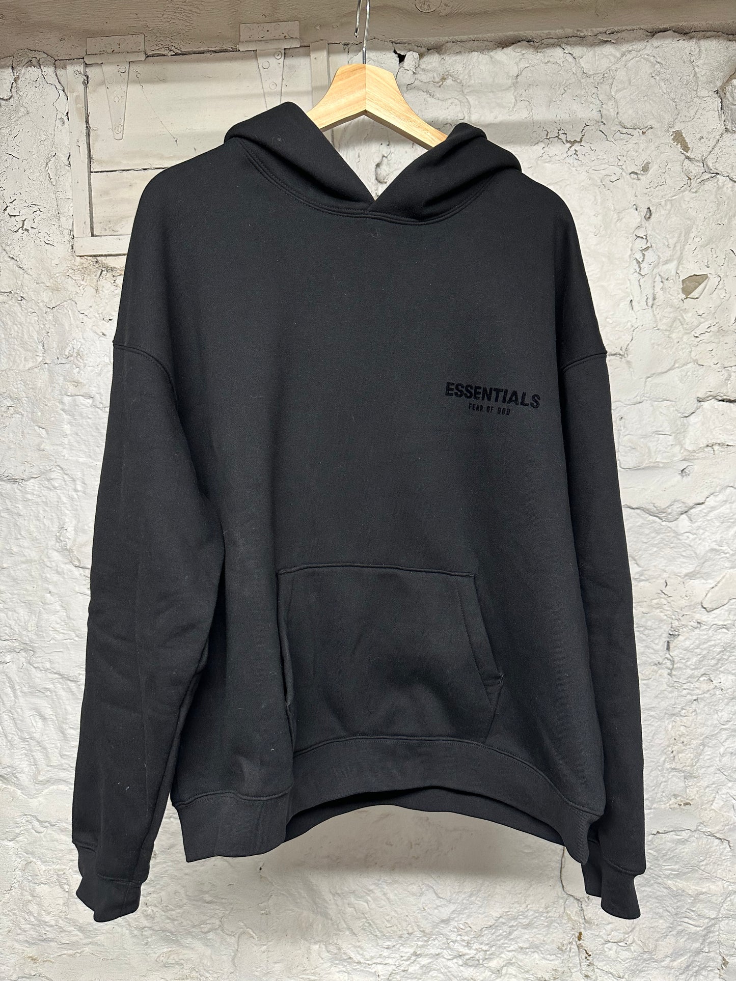Fear of God Essentials Black Hoodie Sz S