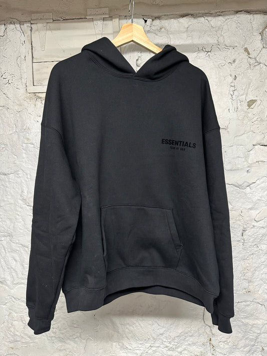Fear of God Essentials Black Hoodie Sz S