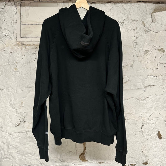 Fear of God Essentials Black Small Spellout Hoodie Sz L
