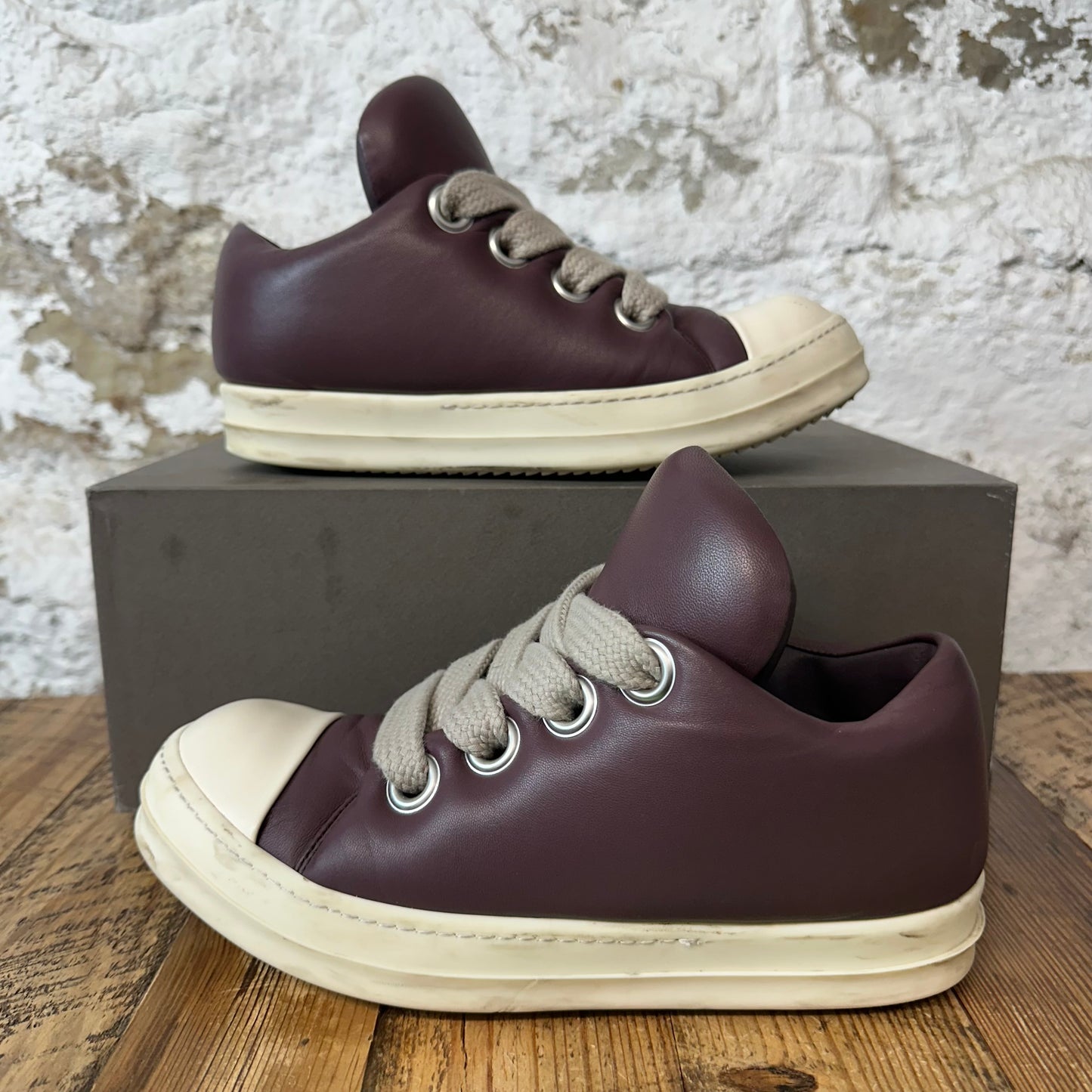 Rick Owens Jumbo Lace Puffer Purple Sneaker Sz 6.5 (39.5)