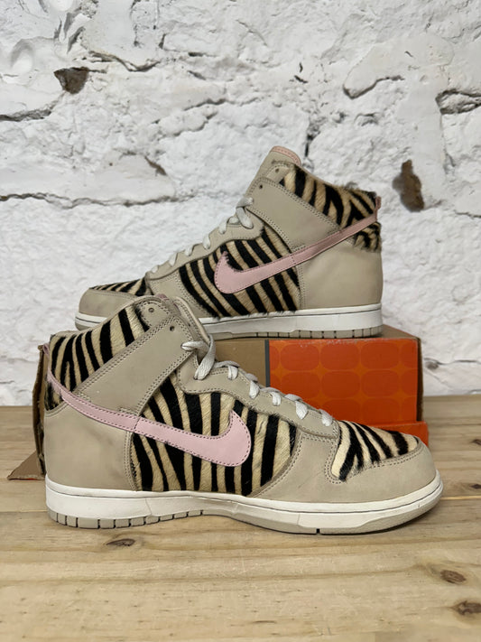 Nike Dunk High Ivory Zebra Sz 10.5 (12W)