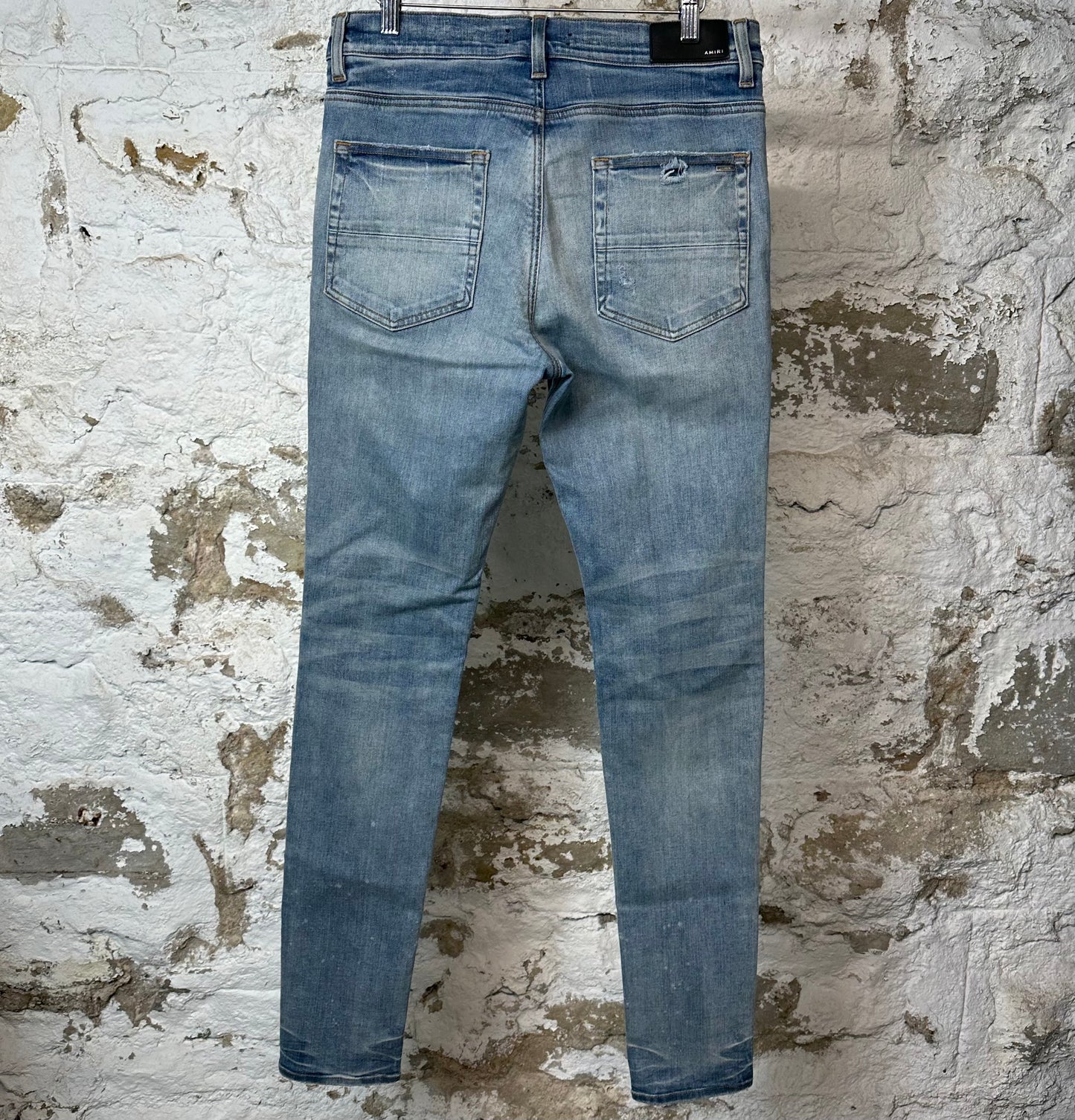 Amiri MX1 Black Playboy Blue Denim Jeans Sz 33