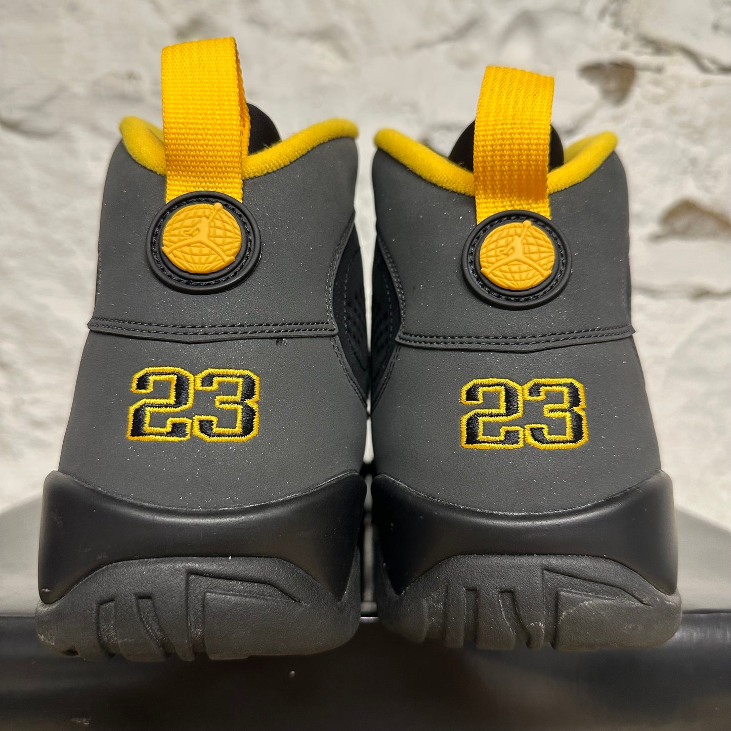 Air Jordan 9 Dark Charcoal University Gold Sz 14