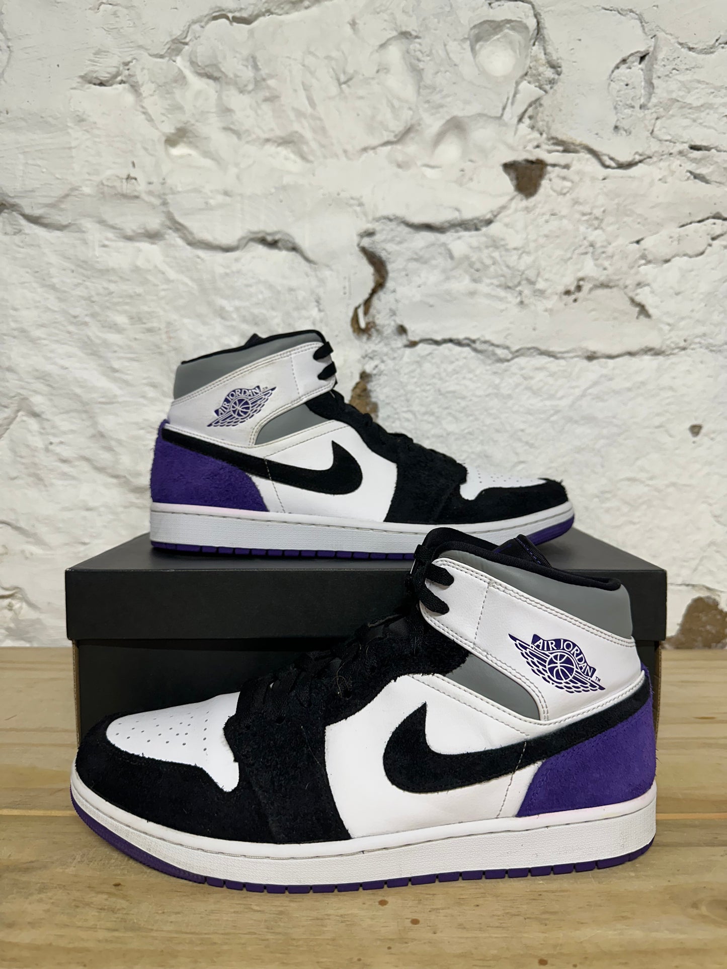 Air Jordan 1 Mid Court Purple Sz 12