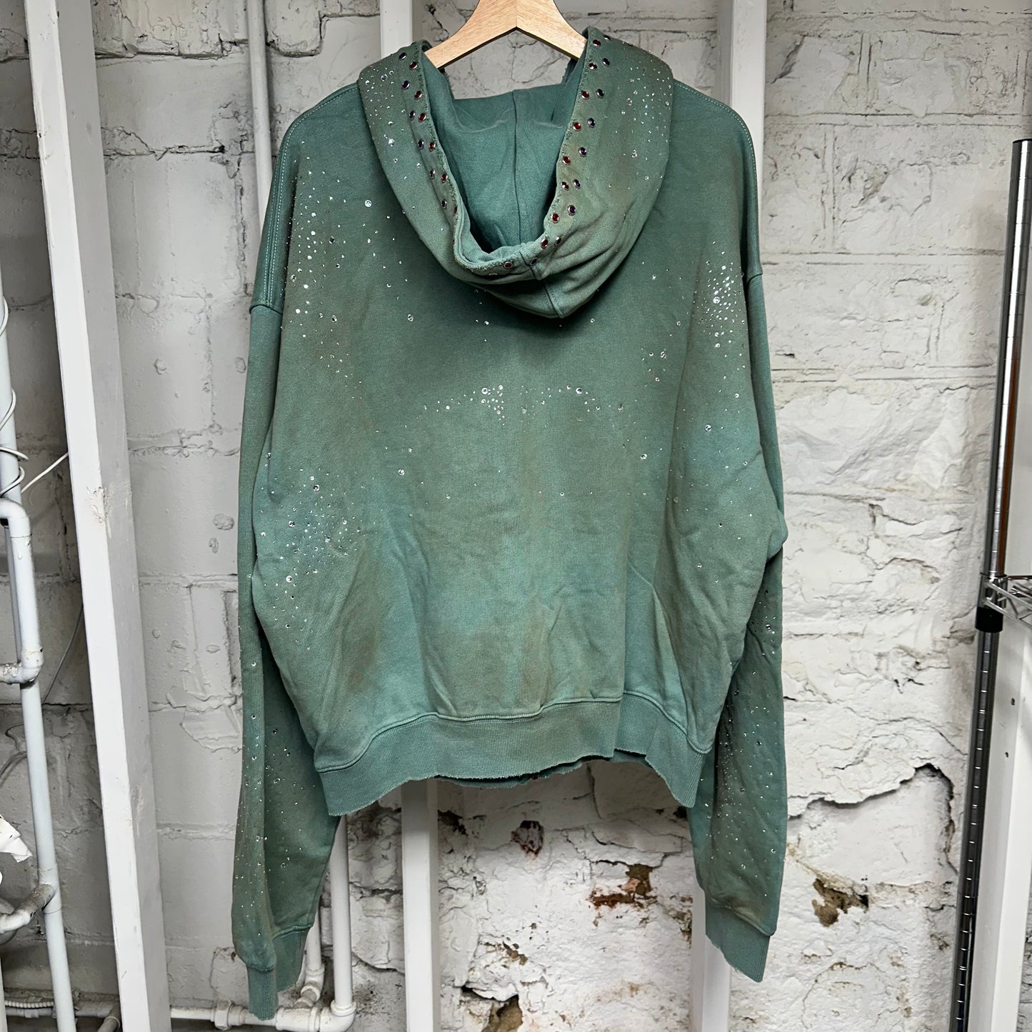Vale Forever Bank Green Zip-Up Hoodie Sz XL DS