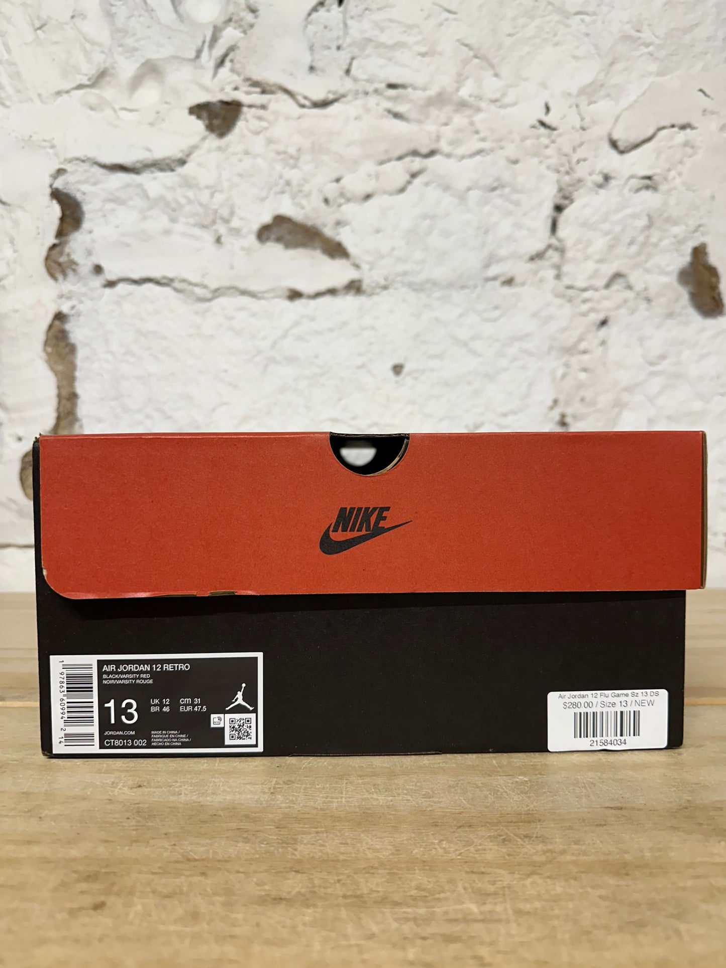 Air Jordan 12 Flu Game Sz 13 DS