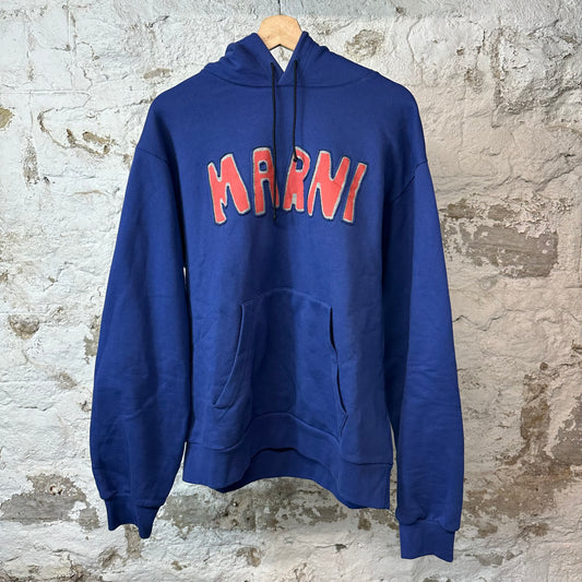Marni Red Spell Blue Hoodie Sz L (50)