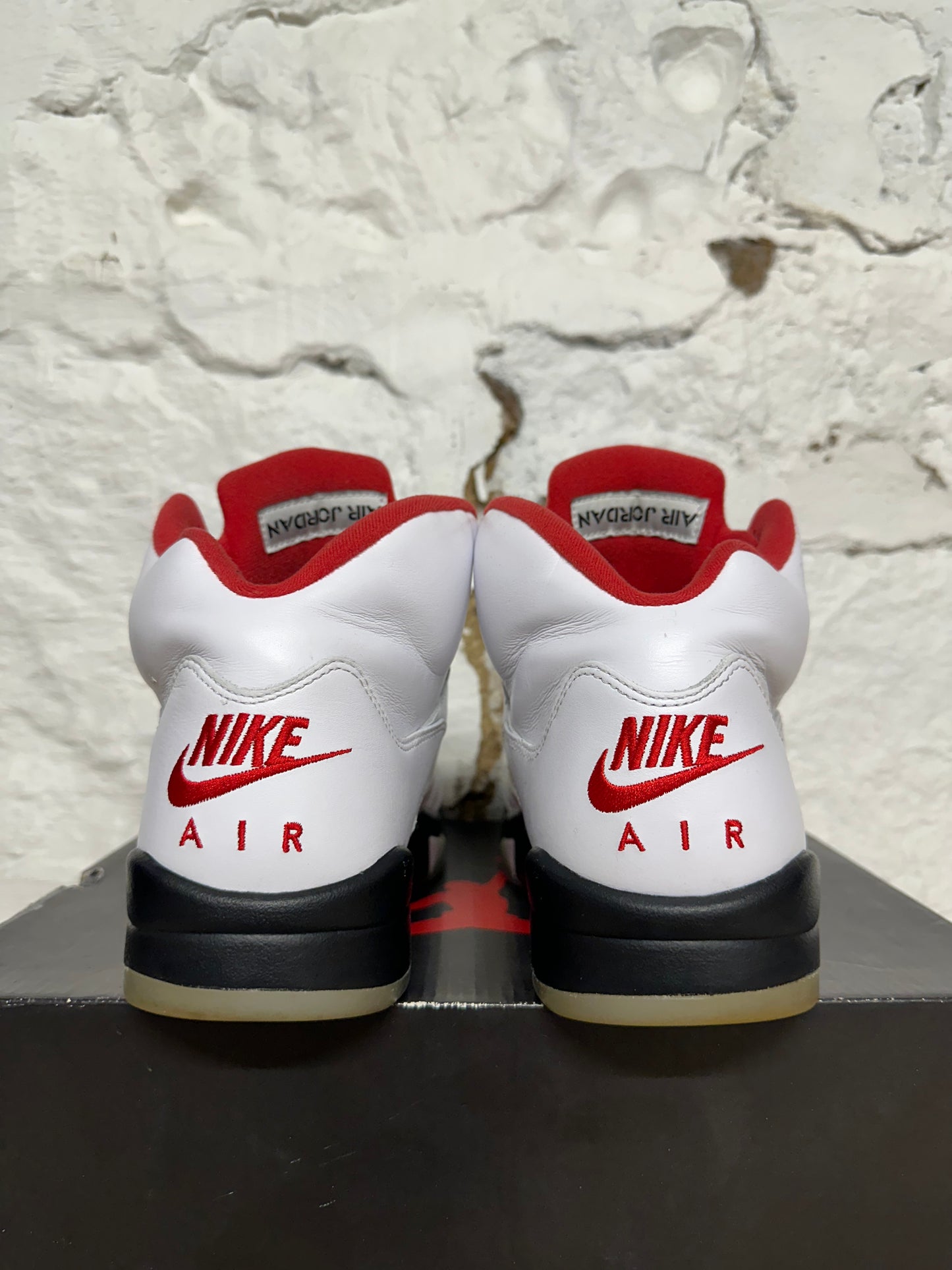 Air Jordan 5 Fire Red Silver Tongue Sz 10