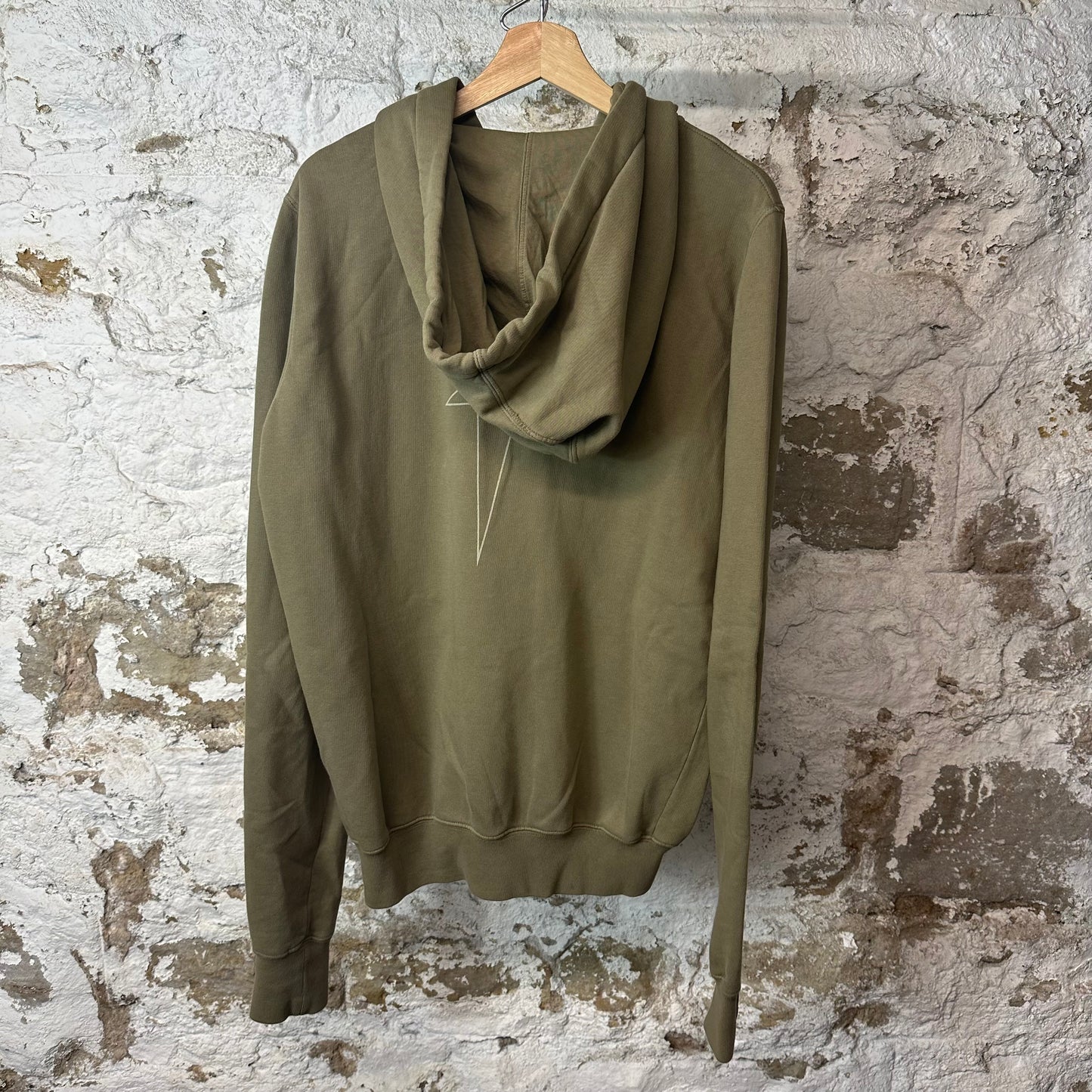 Rick Owens DRKSHDW Pale Green Pearl Zip Up Hoodie Sz L