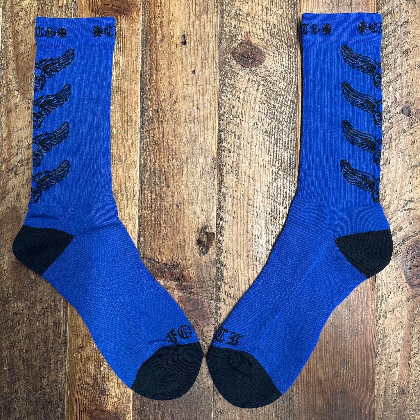 Chrome Hearts Blue Black Foti Socks DS