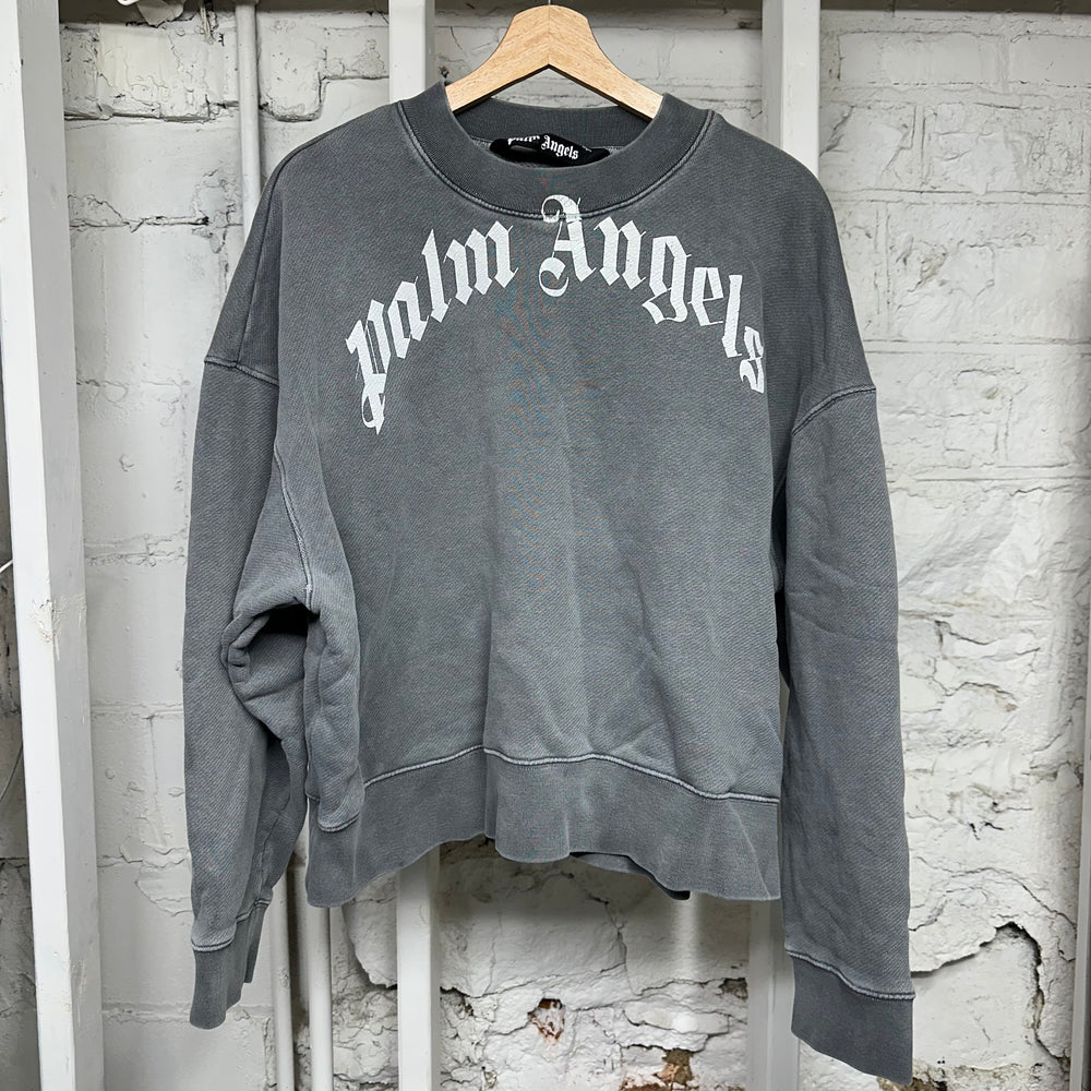 Palm Angels Faded Grey Crewneck Sz S