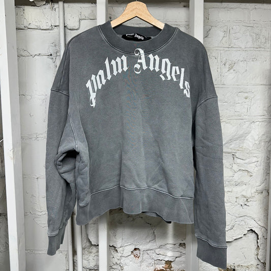 Palm Angels Faded Grey Crewneck Sz S