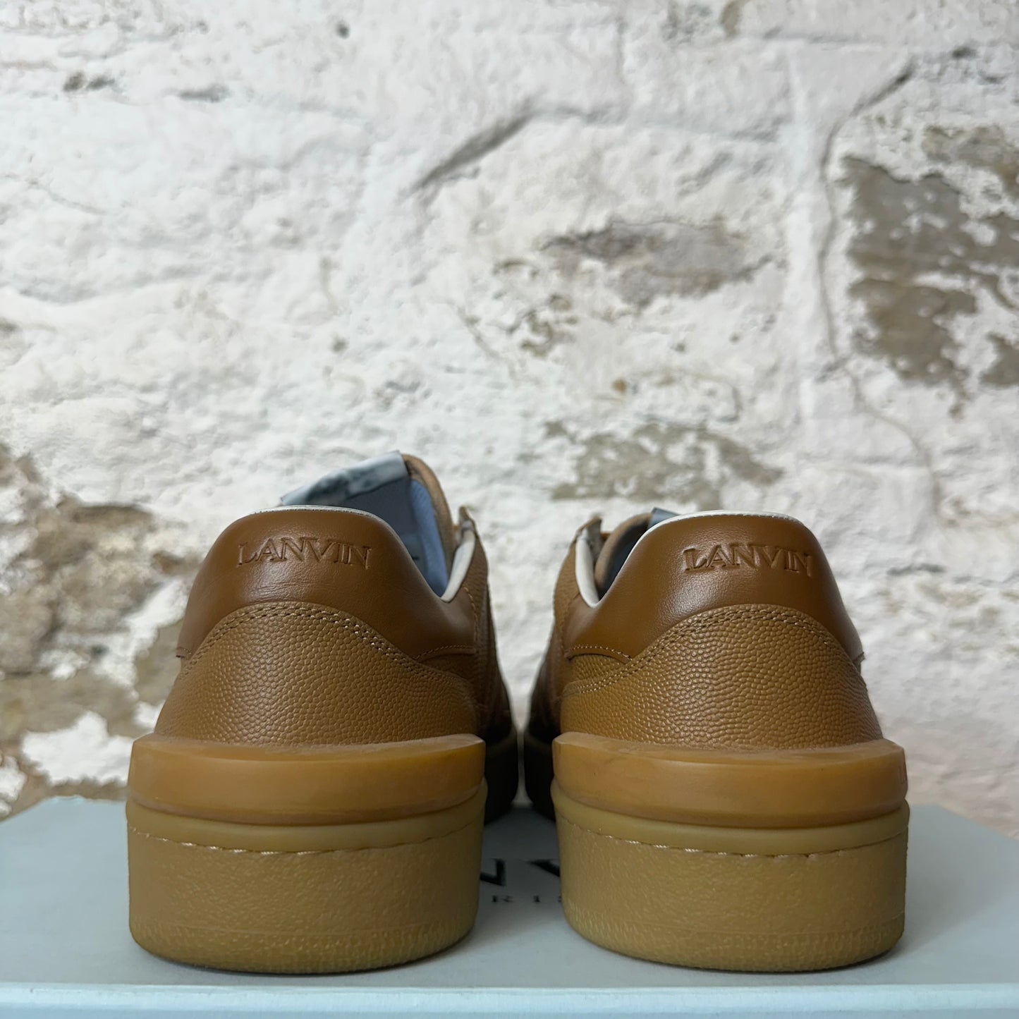 Lanvin Textured Brown Leather Sneaker Sz 11 (44)