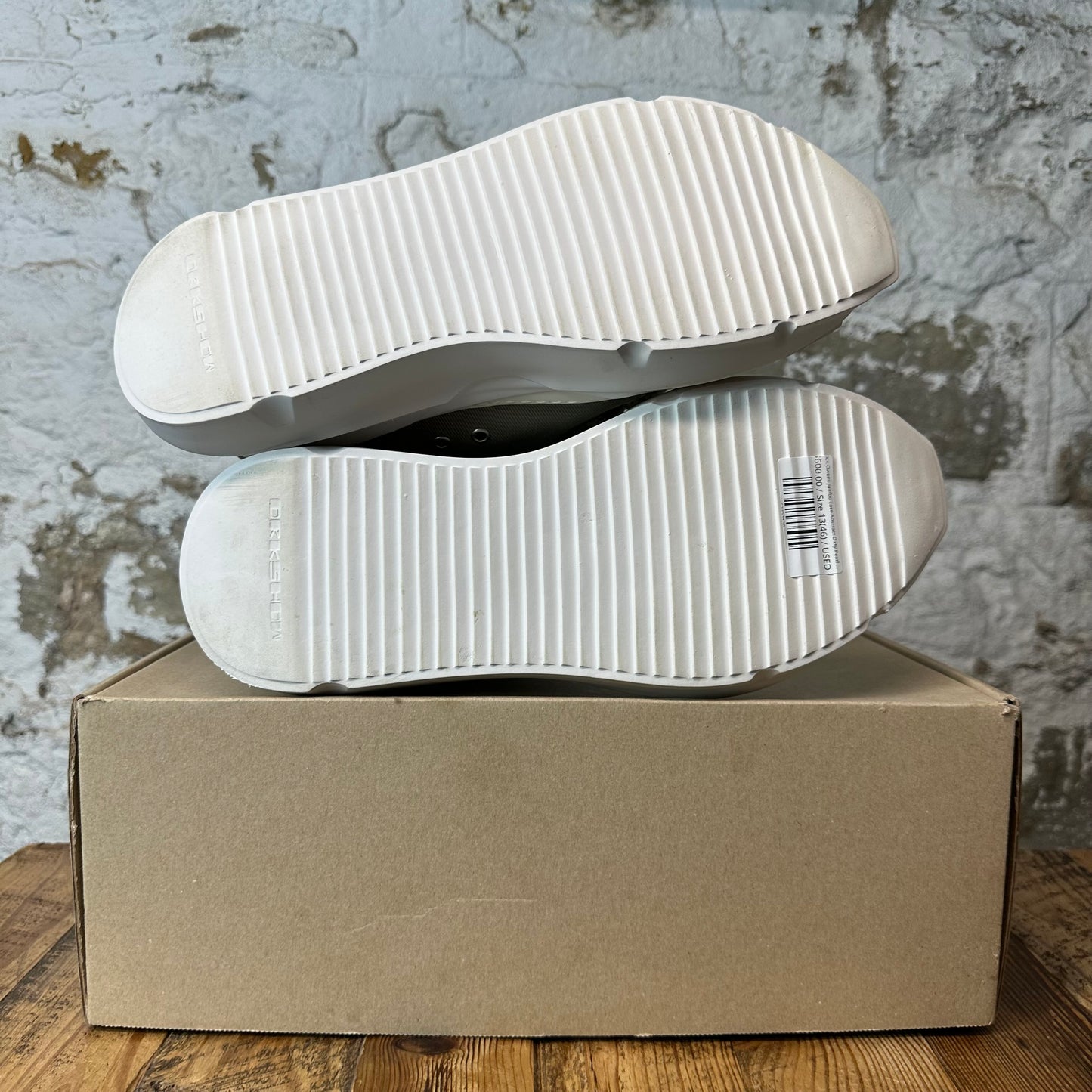 Rick Owens Jumbo Lace Abstract Dirty Pearl Milk Sneaker Sz 13 (46)