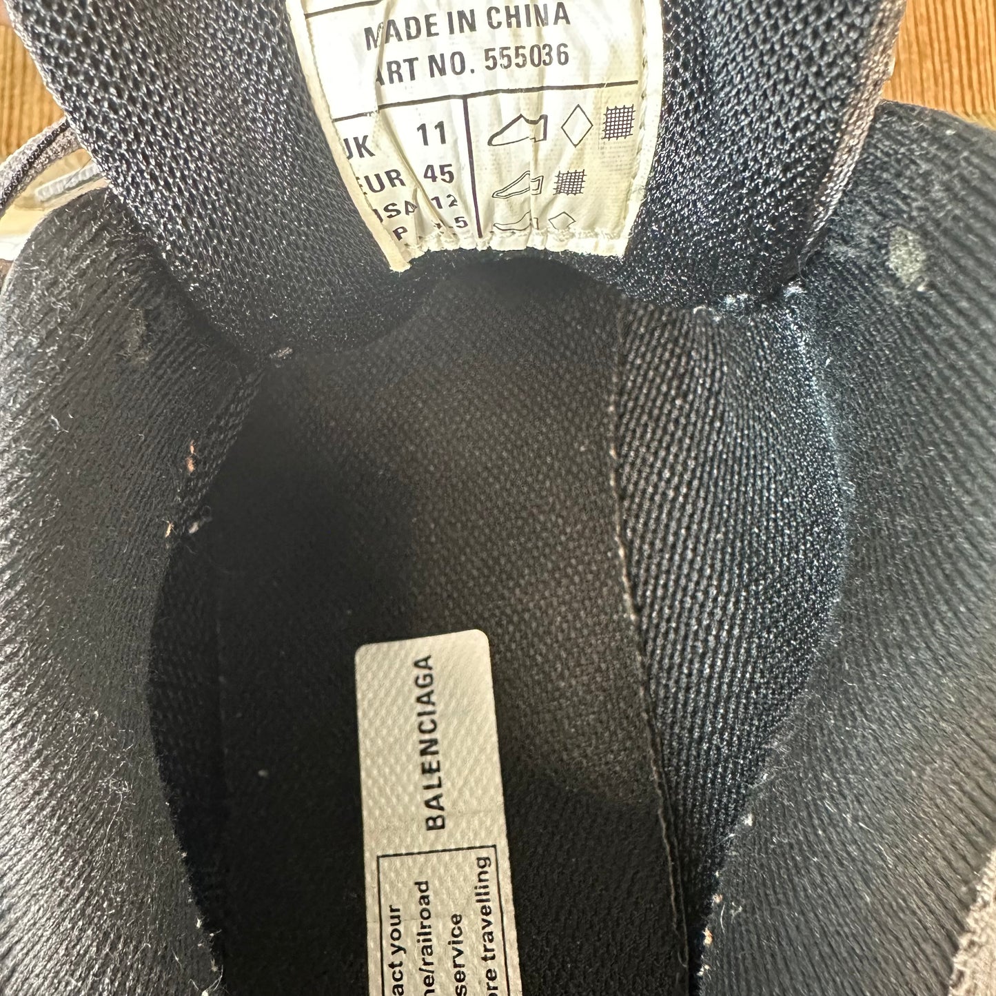 Balenciaga Track Runner Triple Grey LED Sneaker Sz 12 (45)