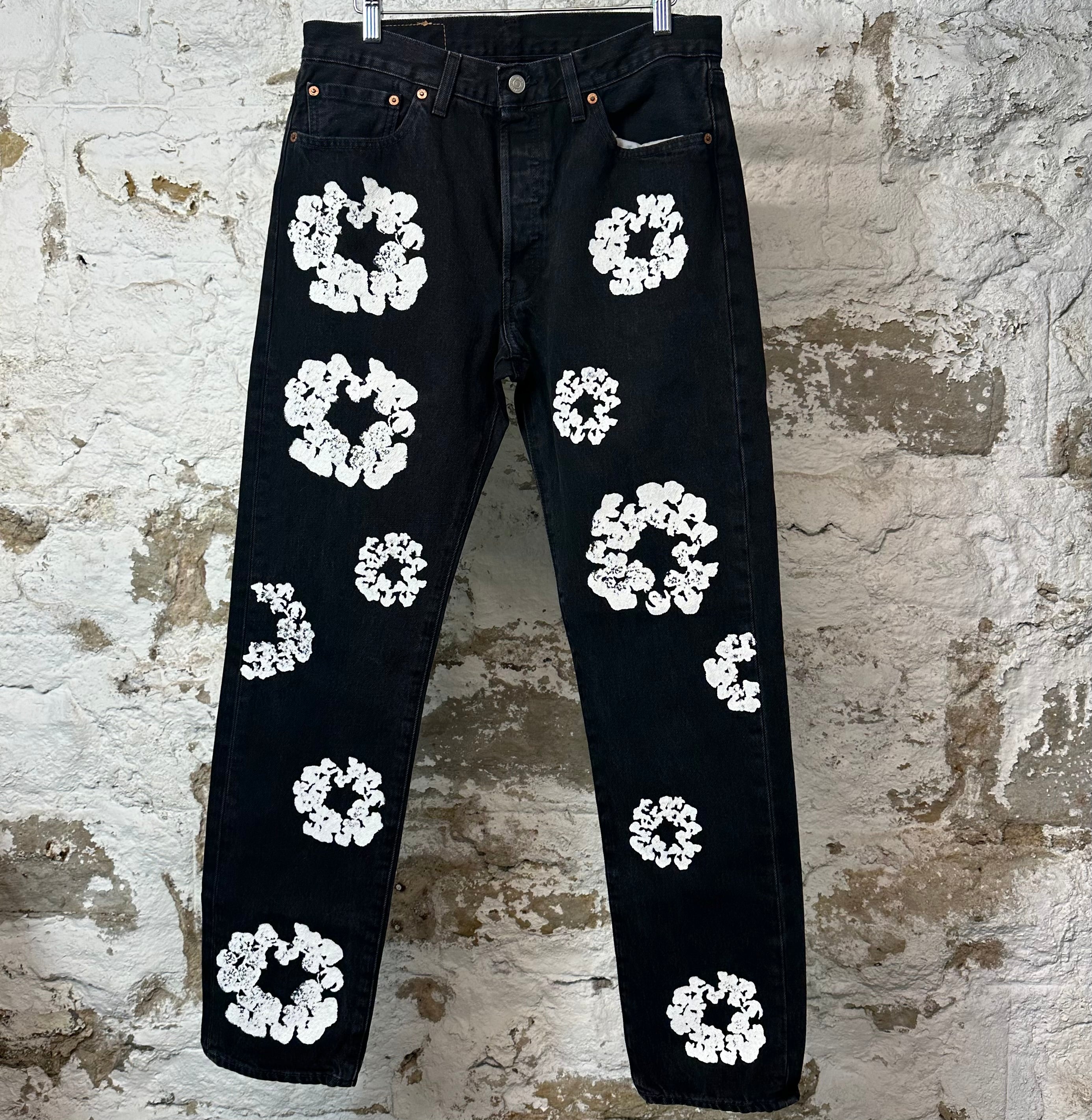 Denim Tears White CW Black Denim Jeans Sz 33
