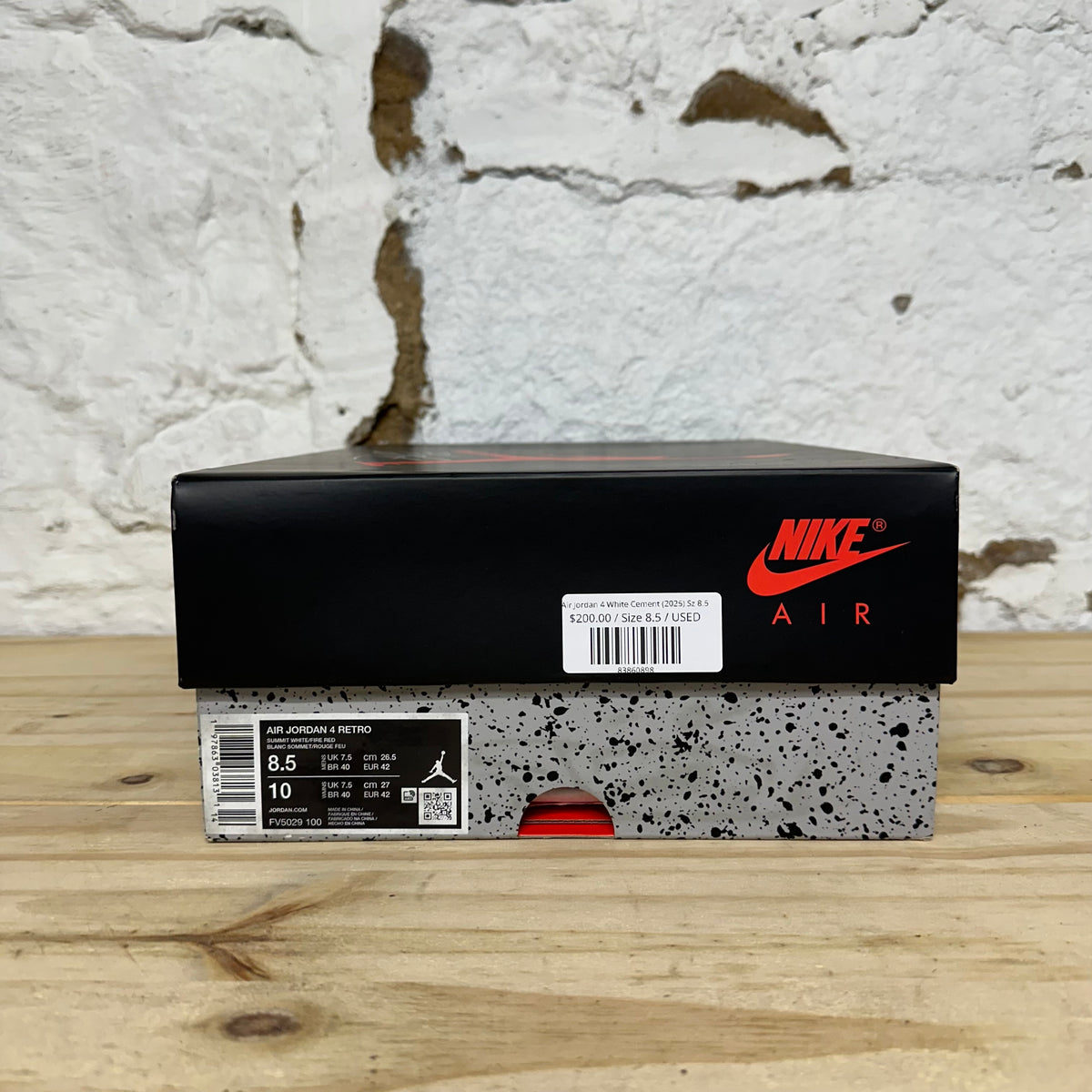 Air Jordan 4 White Cement (2025) Sz 8.5