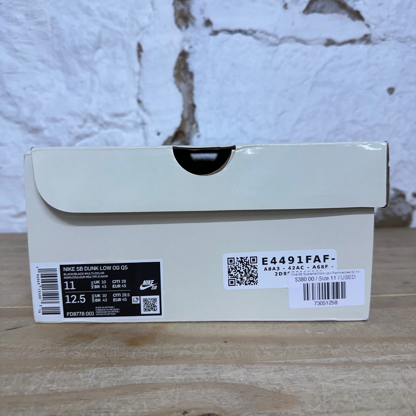 Nike SB Supreme Dunk Low Rammellzee Sz 11