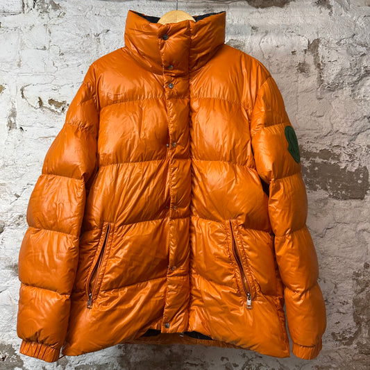 Moncler Dervaux Giubbotto Orange Puffer Jacket Sz XL (5)