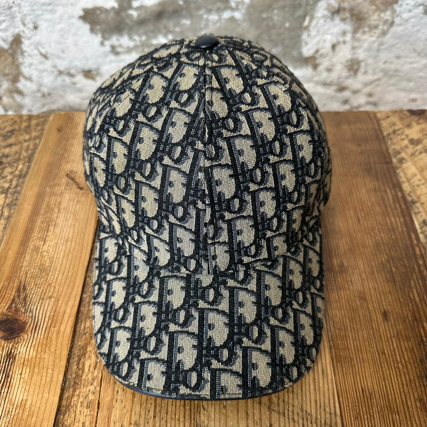 Dior Navy Monogram Oblique Hat Sz M