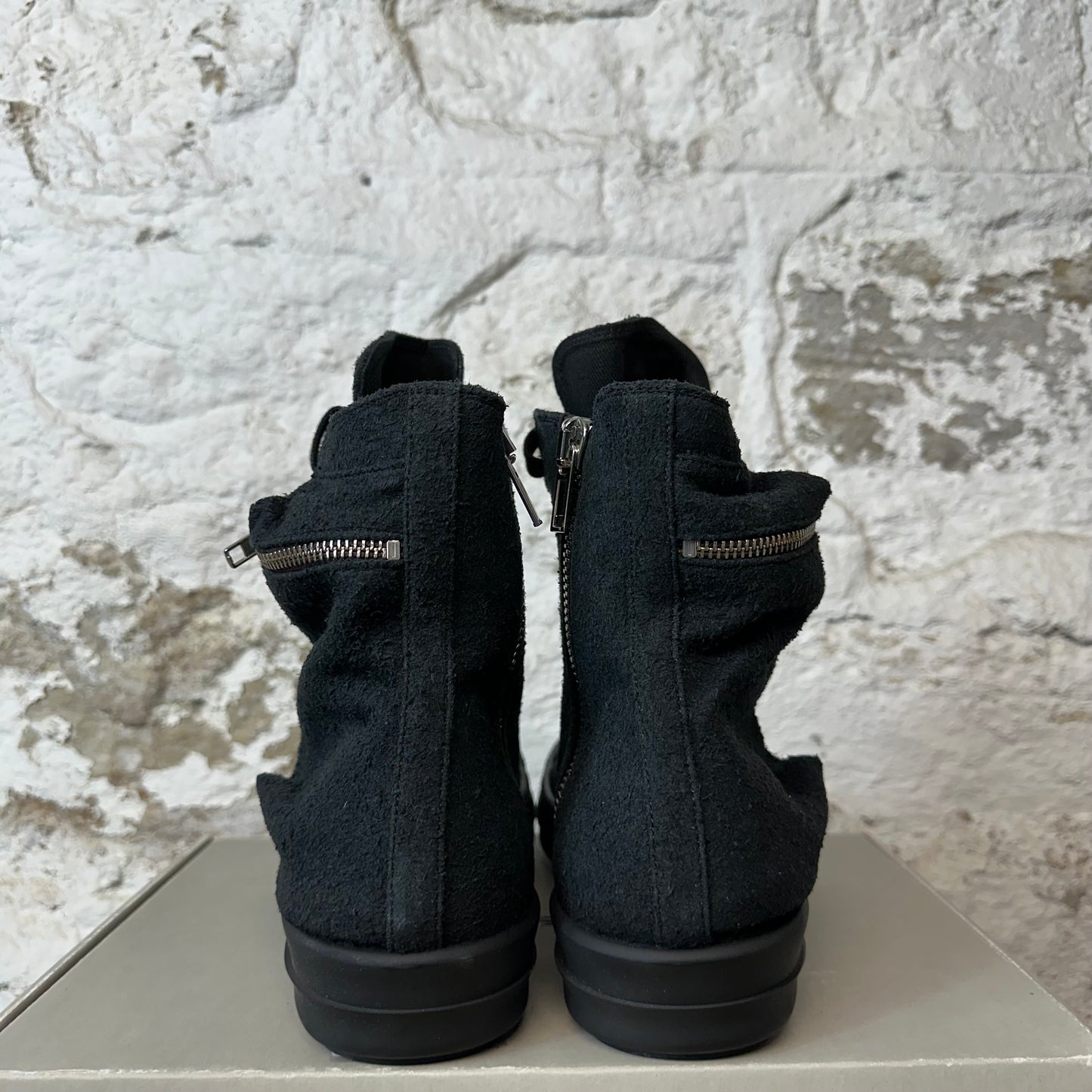 Rick Owens Triple Black Cargo Pocket Sneaker DS