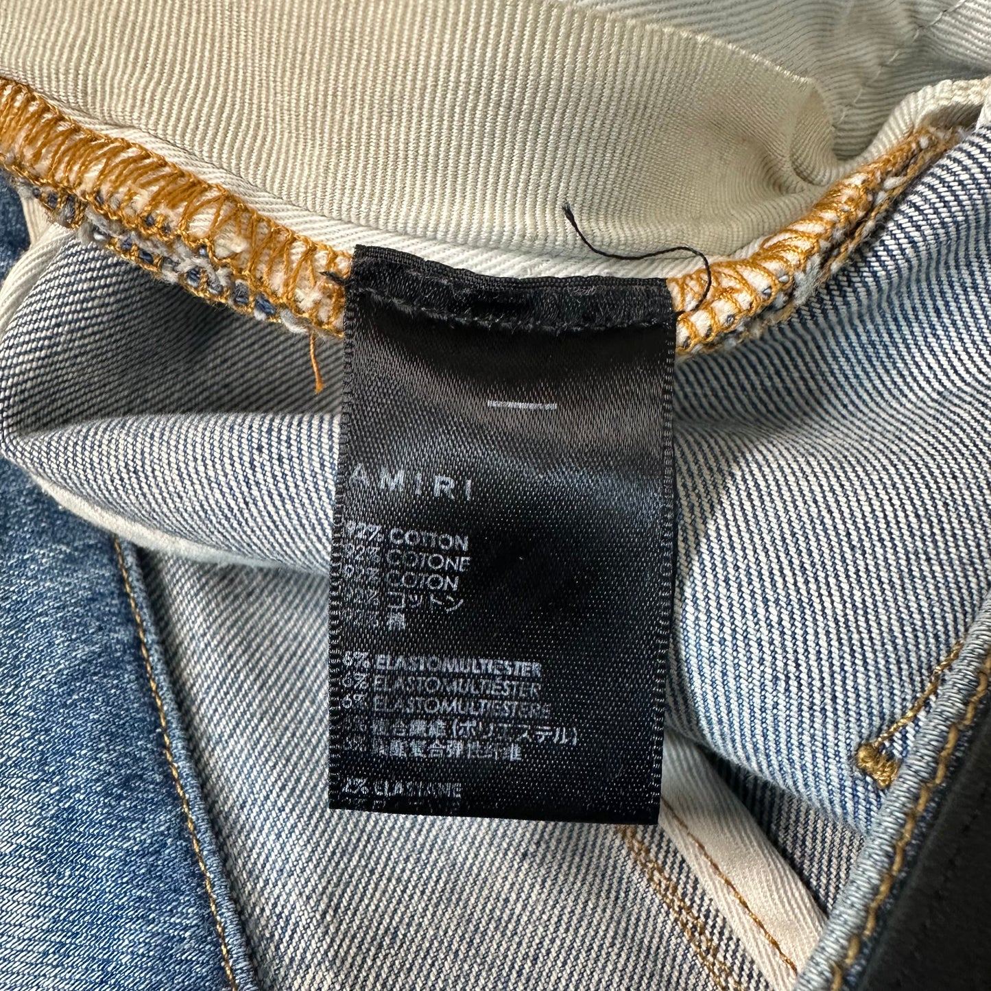 Amiri MX1 Pink Tie Dye Thrasher Blue Denim Jeans Sz 29