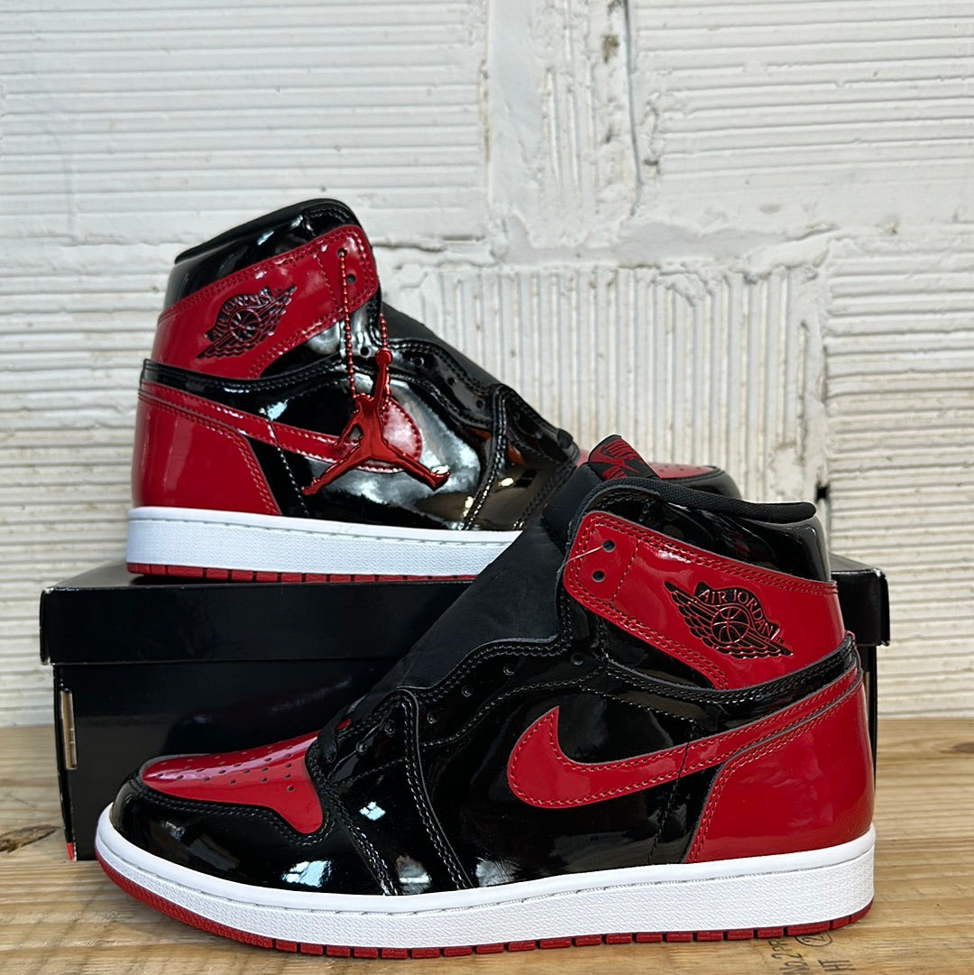 Air Jordan 1 High Patent Bred Sz 10 DS