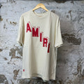 Amiri Red Flocked Spell T-shirt Cream Sz L