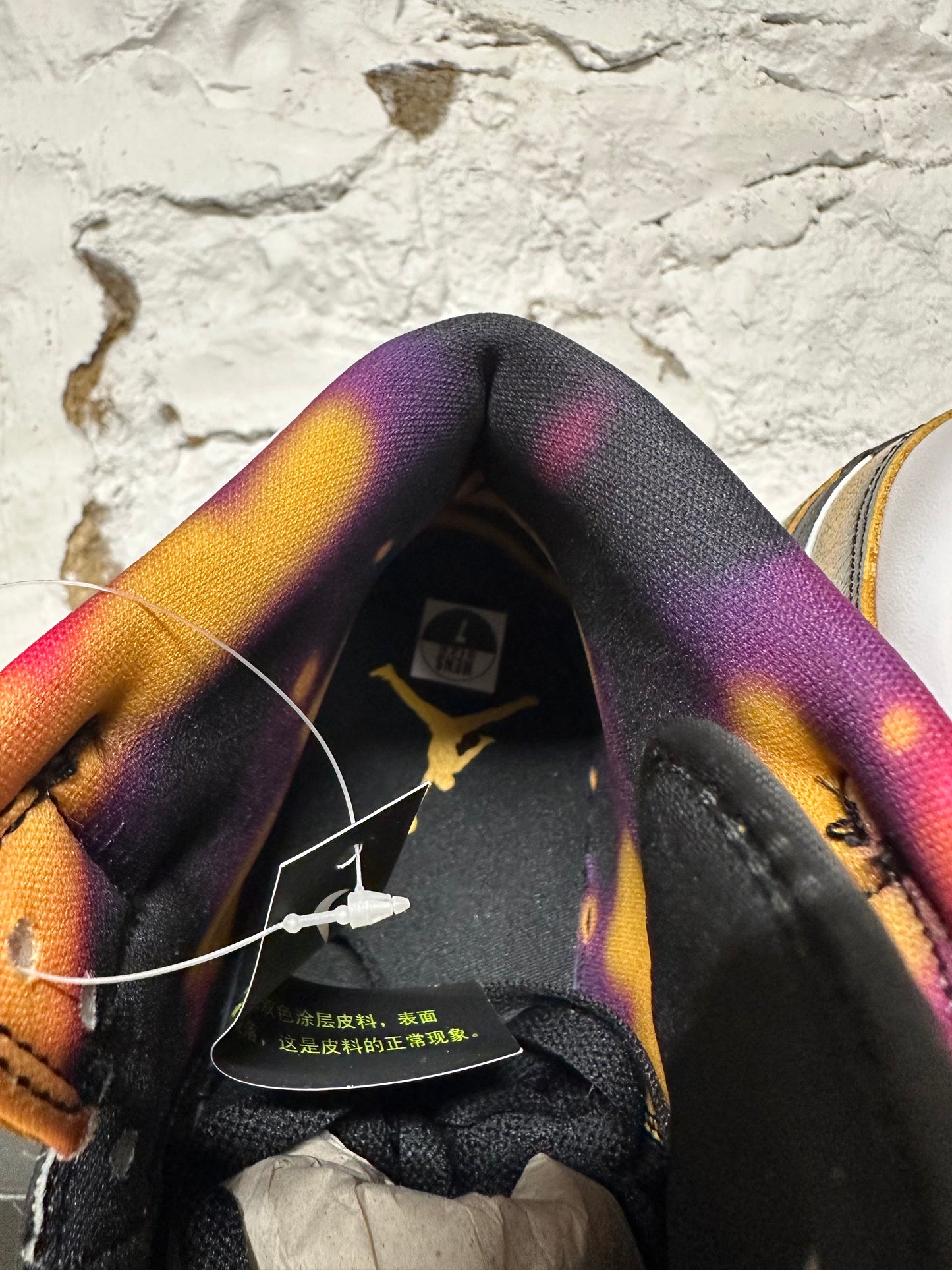 Air Jordan 1 Mid Orange Tear Away Sz 7 DS