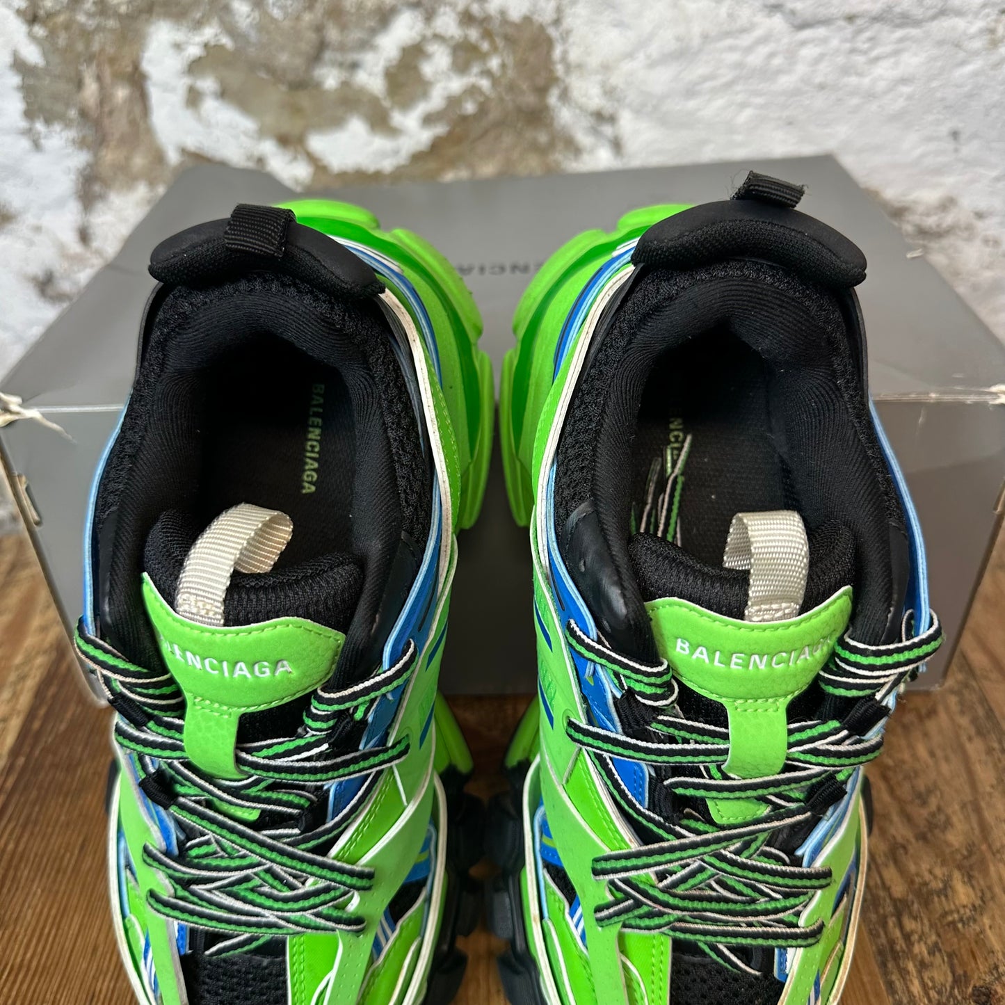 Balenciaga Track Runner Green Blue Sneaker Sz 5 (37)