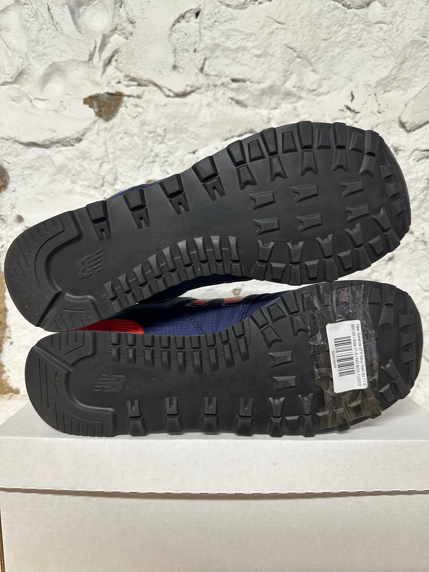 New Balance 574 Navy Red Sz 11.5