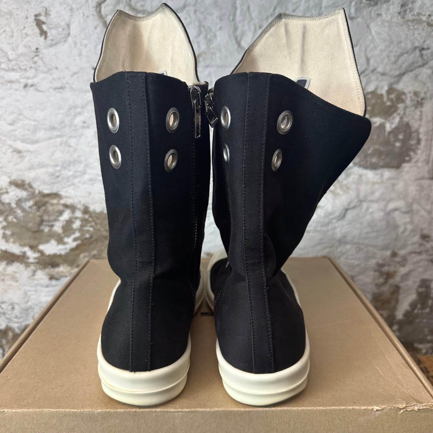 Rick Owens Boot Black Milk Sneaker Sz 11 (44)