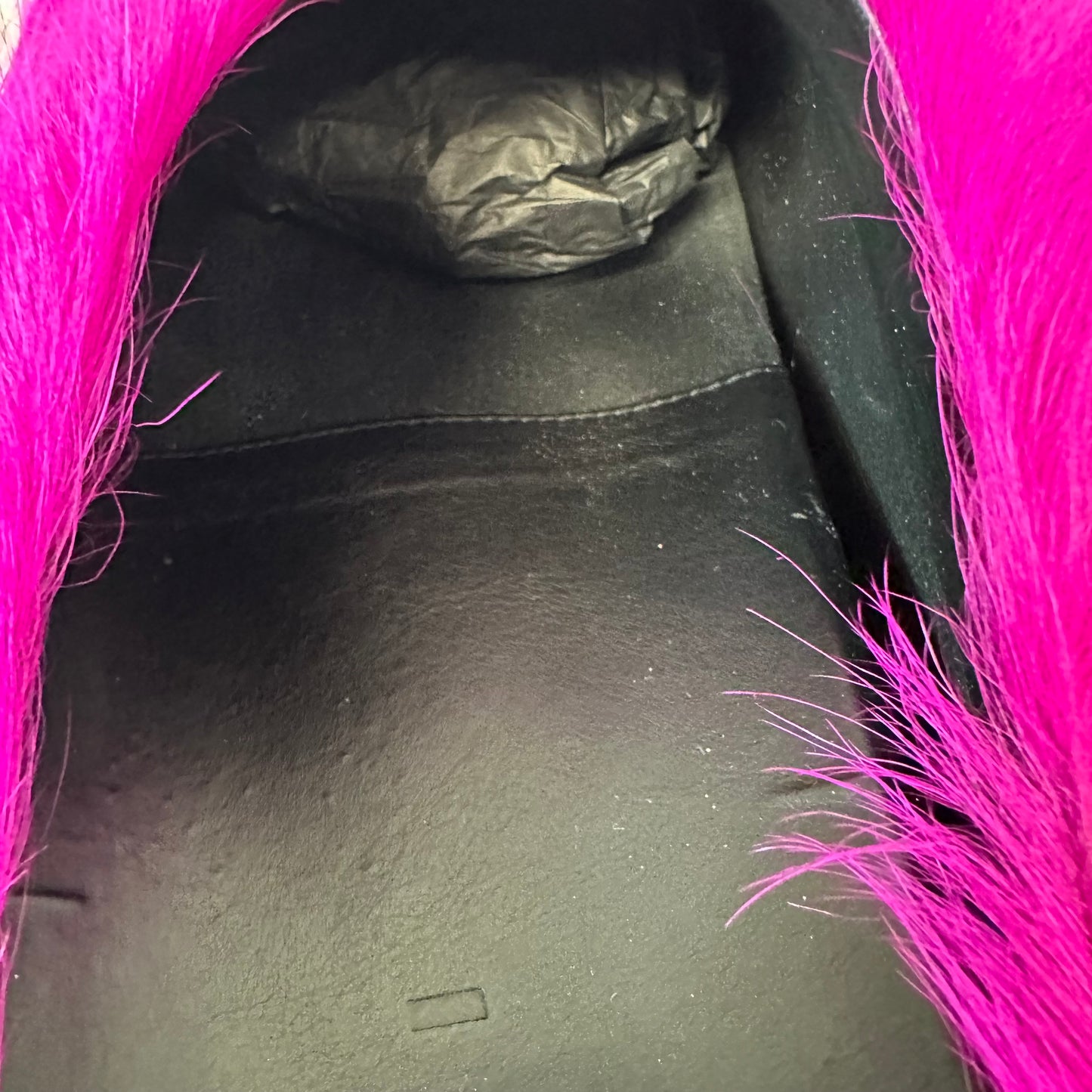 Marni Fussbett Sabot Pink Fur Mule Sz 12 (45)