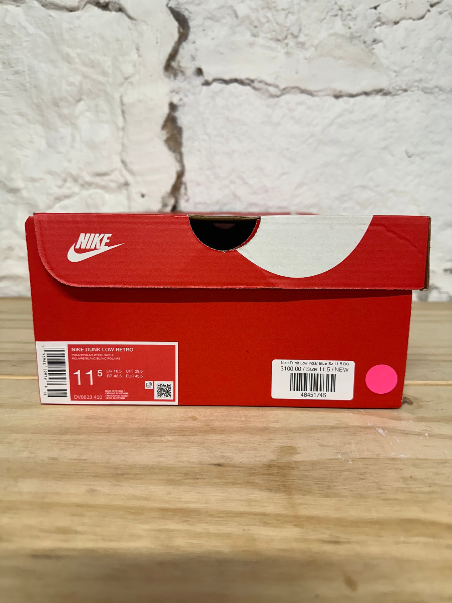 Nike Dunk Low Polar Blue Sz 11.5 DS