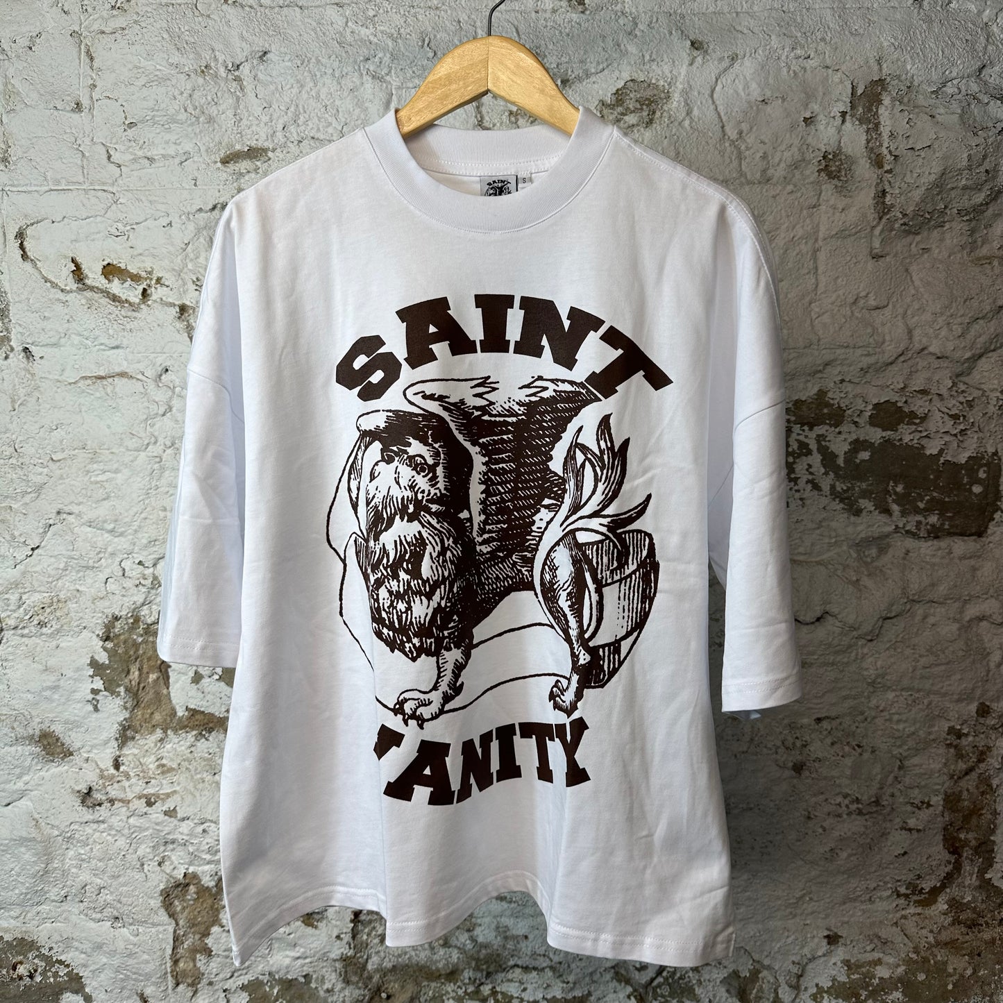 Saint Vanity Brown Griffin White T-shirt