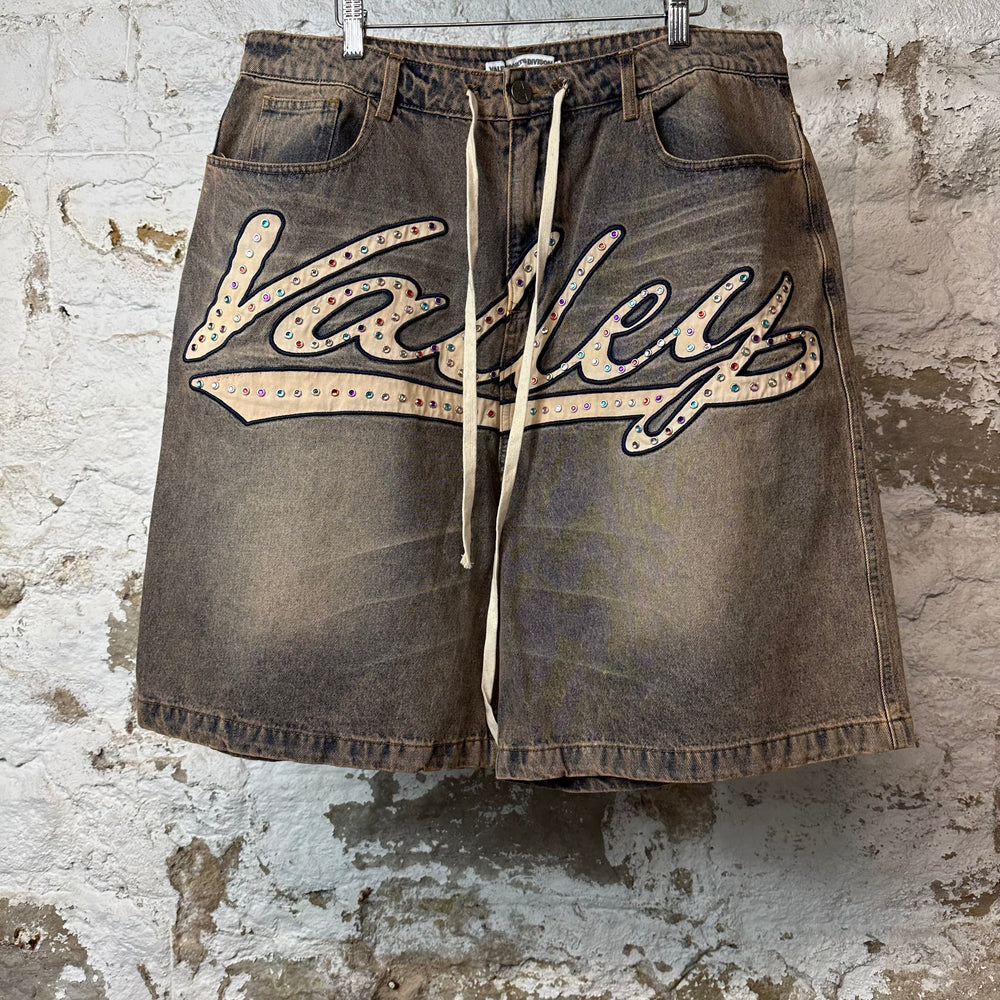 Vale Skittles Blue Jean Shorts Sz 34