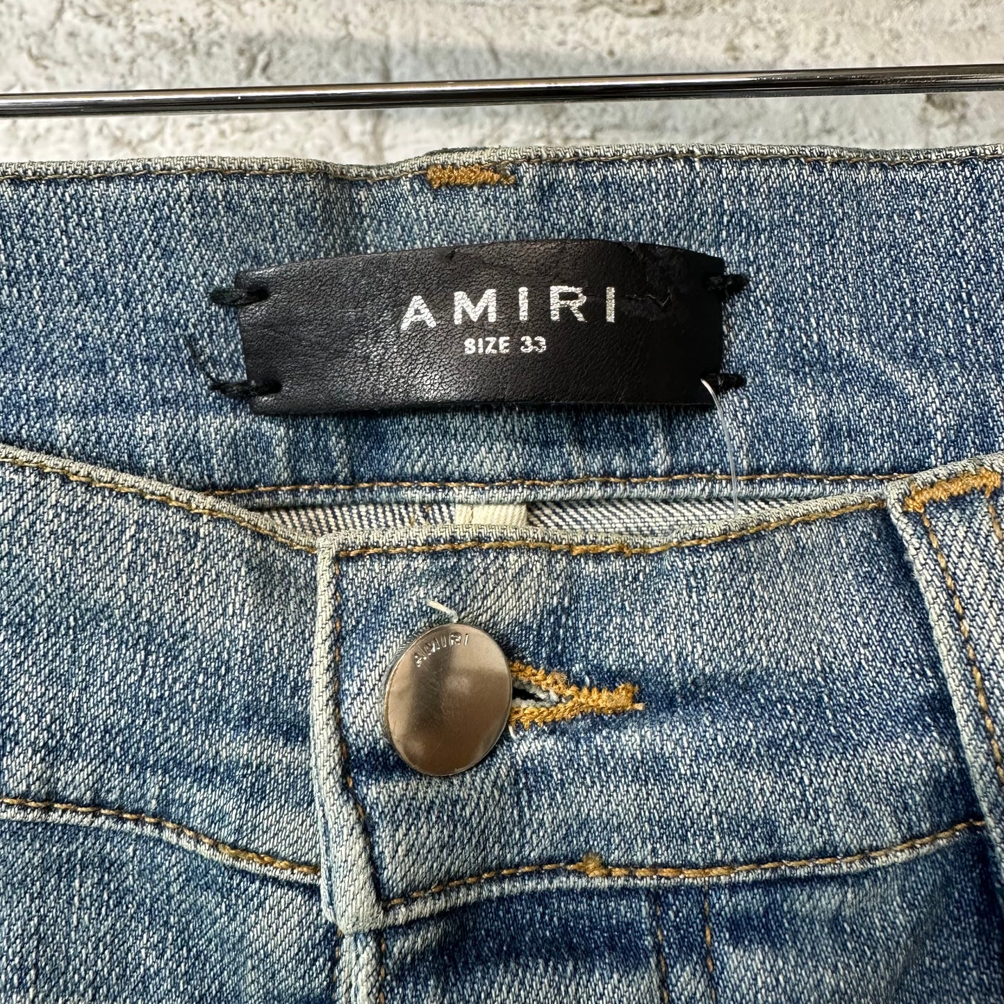 Amiri Distressed Blue Denim Jeans Sz 33