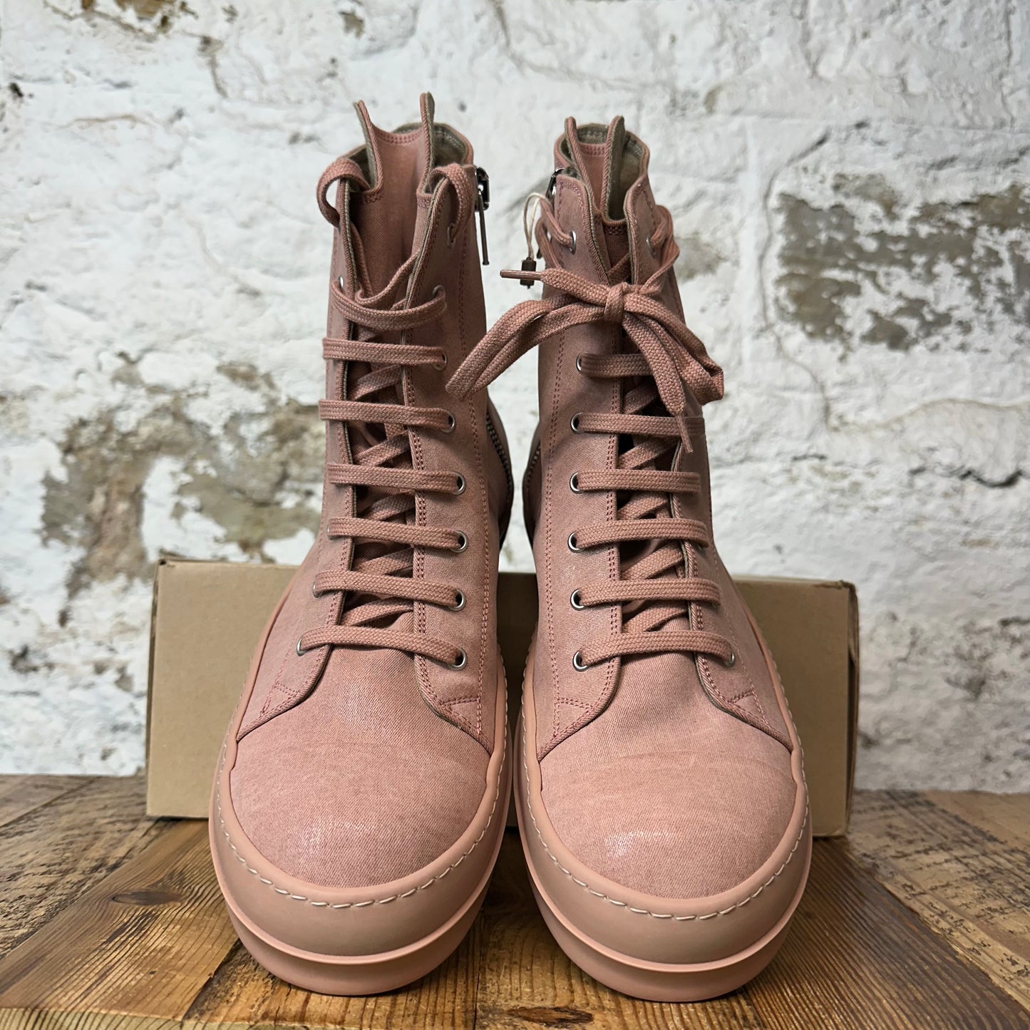 Rick Owens High Triple Dark Pink Sneaker Sz 12 (45) DS