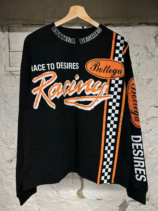 Bottega Desires Racing Black Longsleeve T-Shirt Sz S