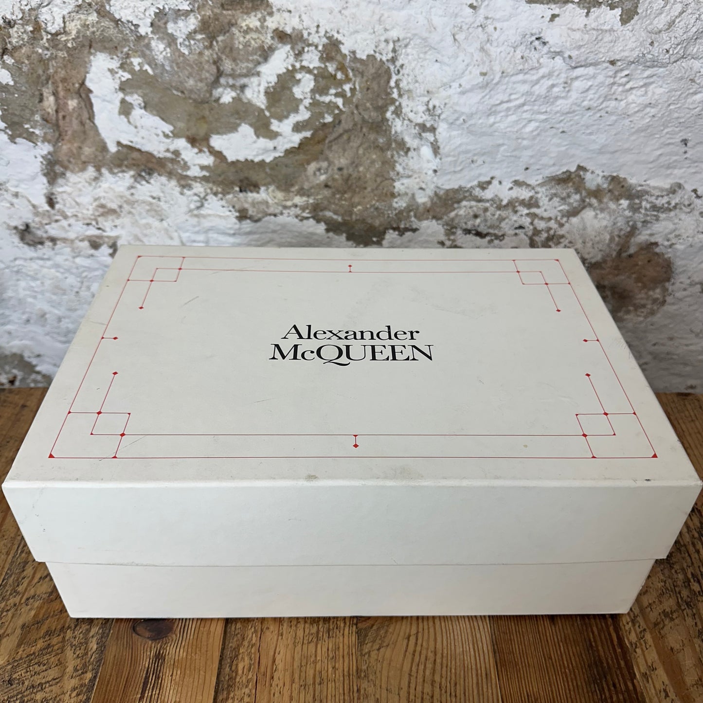 Alexander Mcqueen Silver Croc Tab White Sneaker Sz 8.5 (41.5)