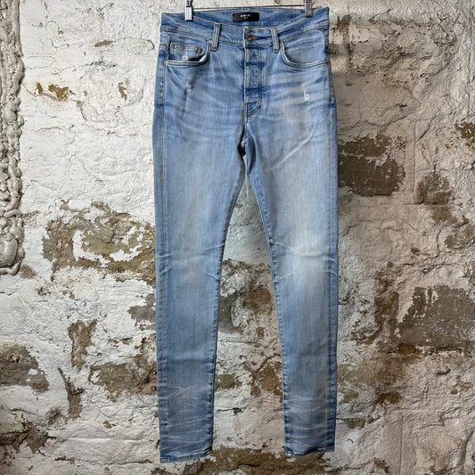 Amiri Plain Light Blue Denim Jeans Sz 31