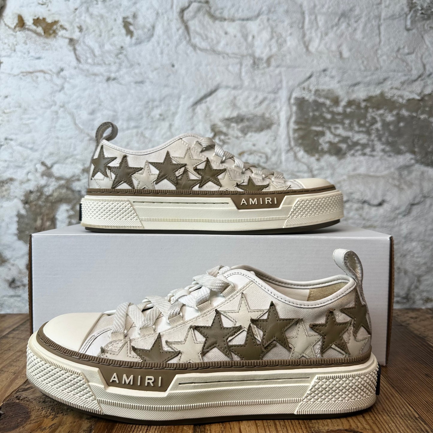 Amiri Brown Beige Star Court Sneaker Sz 8 (41)