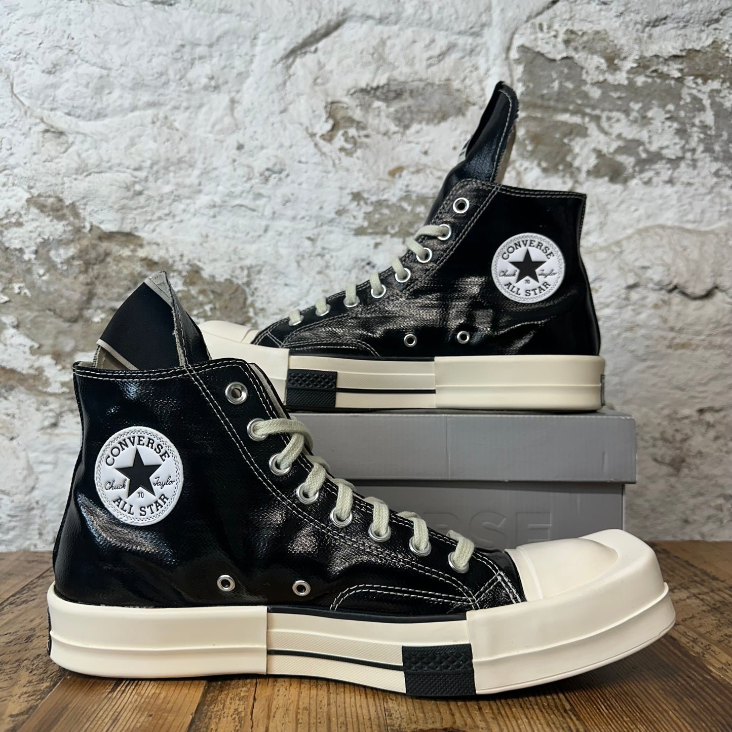 Rick Owens Converse TurboDRK Black White Sneaker Sz 10