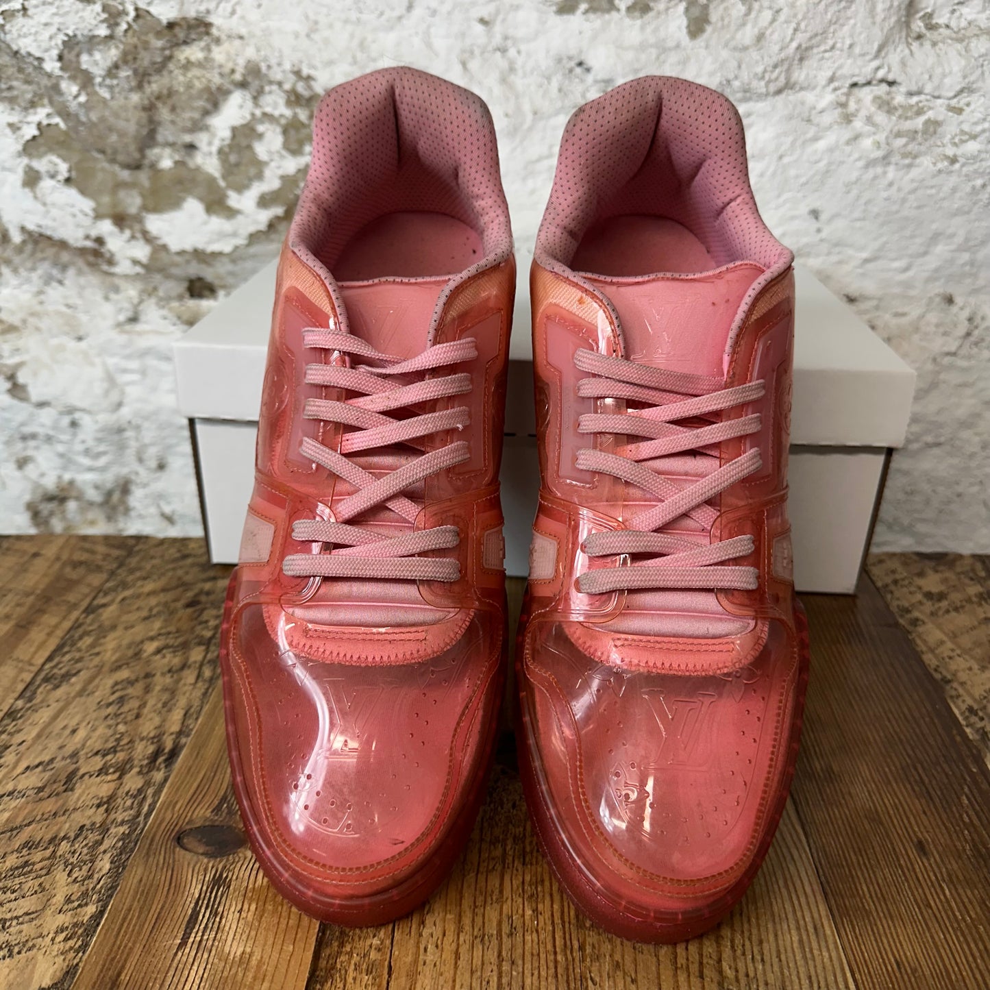 Louis Vuitton Transparent Pink Trainer Sz 11.5 (10LV) No Box