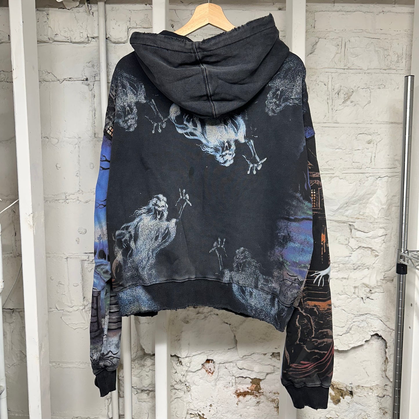 Vale Ether Black Zip Up Hoodie Sz M