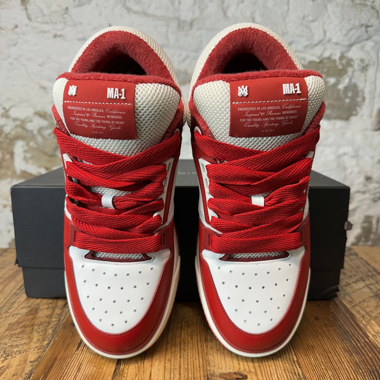 Amiri MA-1 Alabaster Red Sneaker Sz 13 (46)
