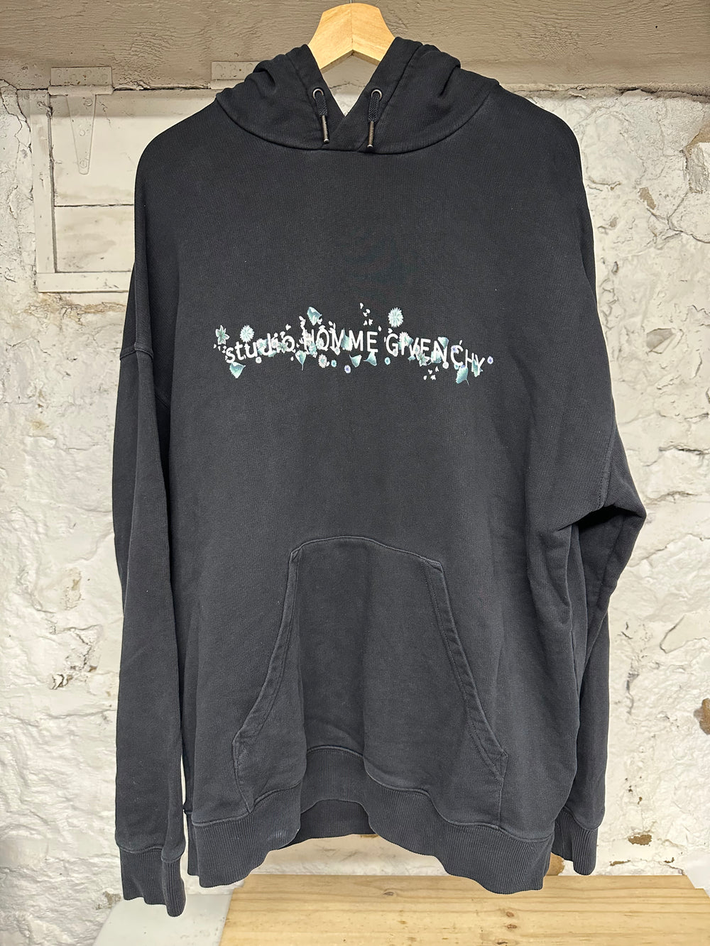 Givenchy Flowers Black Hoodie Sz L
